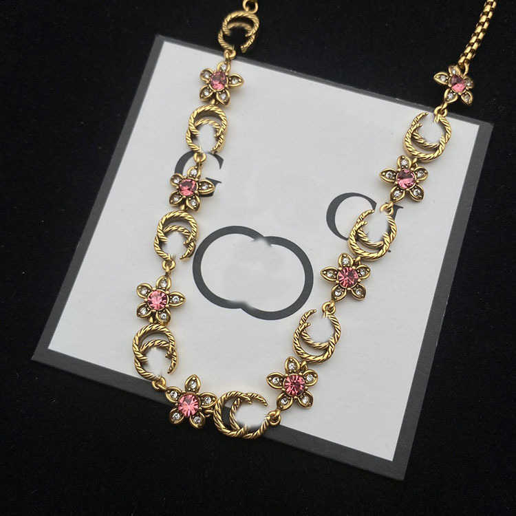 20% off all items 2023 New Luxury High Quality Fashion Jewelry for butterfly color diamond ins necklace bracelet ring earring set medium antique small daisy