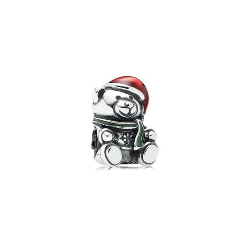 Hochwertige Sterlingsilber-Pandora-Charm-Tier-Weihnachts-Schneemann-Zug-Geschenkbox zum Aufhängen, Perlen, geeignet für Damen, modisches Armband, Armband, Halskette, Charm-Perlen