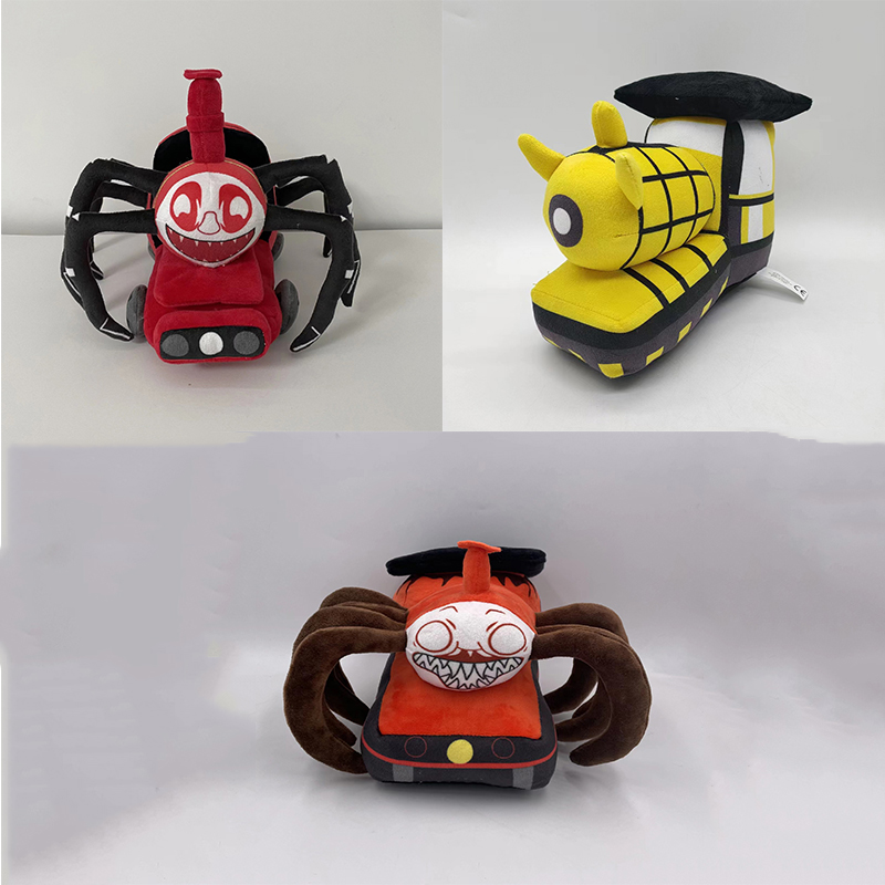 Üreticiler Toptan 3 Tasarımlar Cho-Choo Charles Charles Train Peluş Toys Cartoon Örümcek Oyunları Çevresel Bebekler Çocuk Hediyeleri