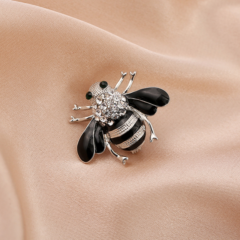 Broche de insecto para mujer, broche de abeja con diamantes de imitación, accesorio de fiesta, broche de perla, regalo de joyería, ramillete para mujer y niña