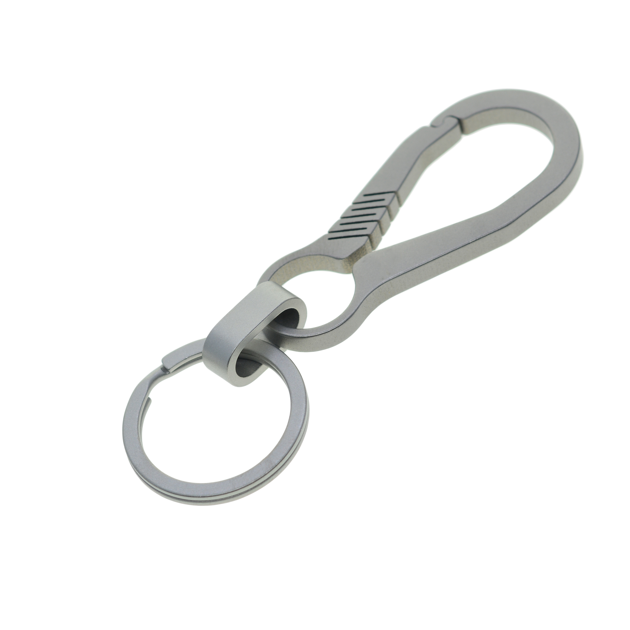 Anneaux clés Extra poids léger titane ovale snap snap printemps serrure carabiner rattache de bague Keychain FOB EDC Maison réchauffée GIF