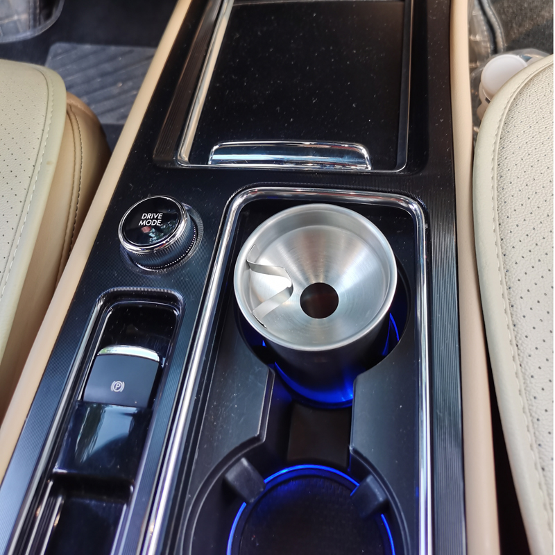 Smokeless Car Ashtray with Lid Smell Proof Stainless Steel Ash Tray Windproof Smoking Accessories Wholesale XBJK2202