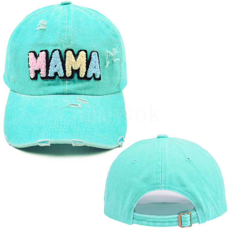 Wholesales Women New Monogrammed Letter Outdoor Sports Hat Personalized Dog Mom Embroidered Baseball Hat df077