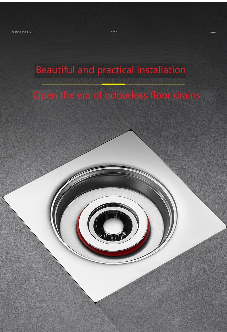 Floor drain port universal deodorant cover silicone inner core Magnetic suction anti-odor floor drain core Beautiful and practical installation free shiping