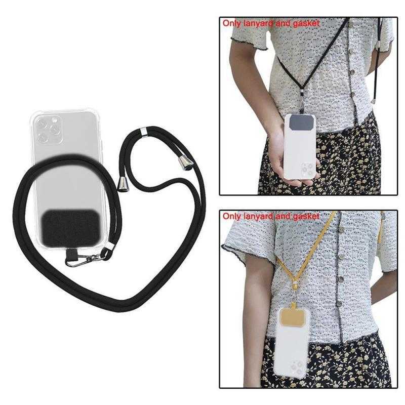 Mobiltelefonband charms universal crossbody patch lanyards mobil rem lanyard nylon mjukt rep hängande sladd med härdningduk