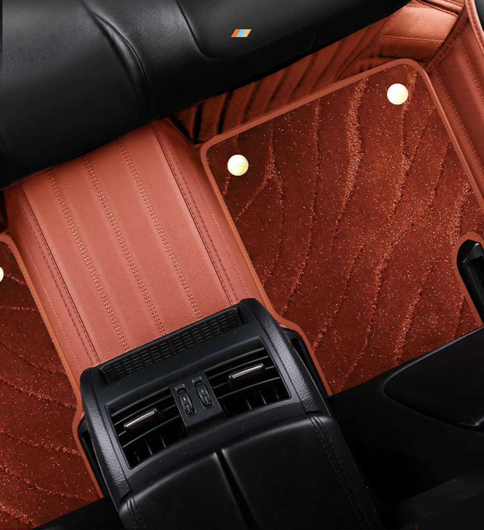 Tapijten Echte lederen autovloemmatten voor BMW X5 E70 2008-2013 Alfombrilla's Coche Tapis de Sol Voiture Tapes Para Carro Accessoires R230307