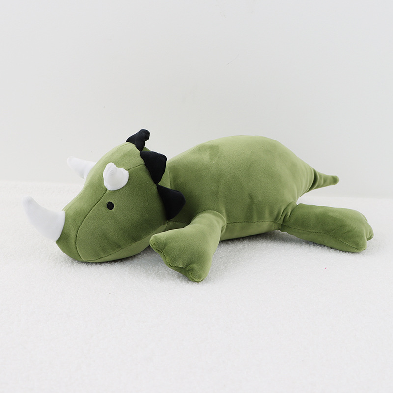 Giocattolo di peluche con dinosauro triangolo verde drago rosa dinosauro