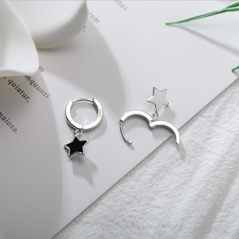 Charm Ciaxy Silver Color Small Five Pointed Star Earrings For Women Girl Simple Korean Fashion Ear Buckles Earring Trendy Jewelry G230307
