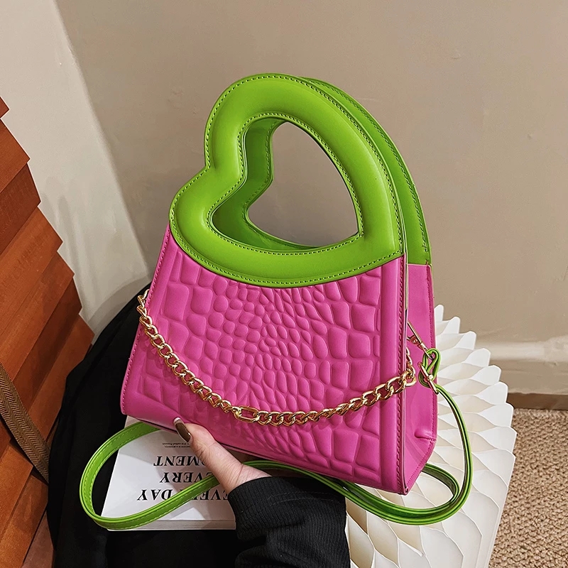 HBP حقائب اليد الصغيرة للنساء العلامة التجارية العلامة التجارية الكتف الأزياء حقيبة مربعة حقيبة يدوية حقيبة القلب تصميم Crossbody Bag Bolsa Feminina