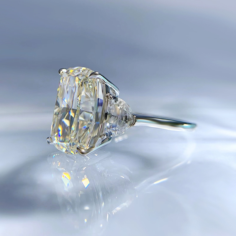 Anello con diamanti 100% vero argento sterling 925 Anelli fedi nuziali le donne Regalo di gioielli fidanzamento nuziale