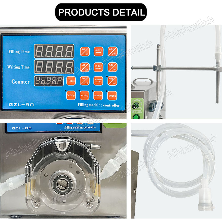 5-4000ml Pompe péristaltique semi-automatique Machine Détergent Eye Dropper Gel Jus Liquide épais Remplissage et machine à emballer avec 1 tête