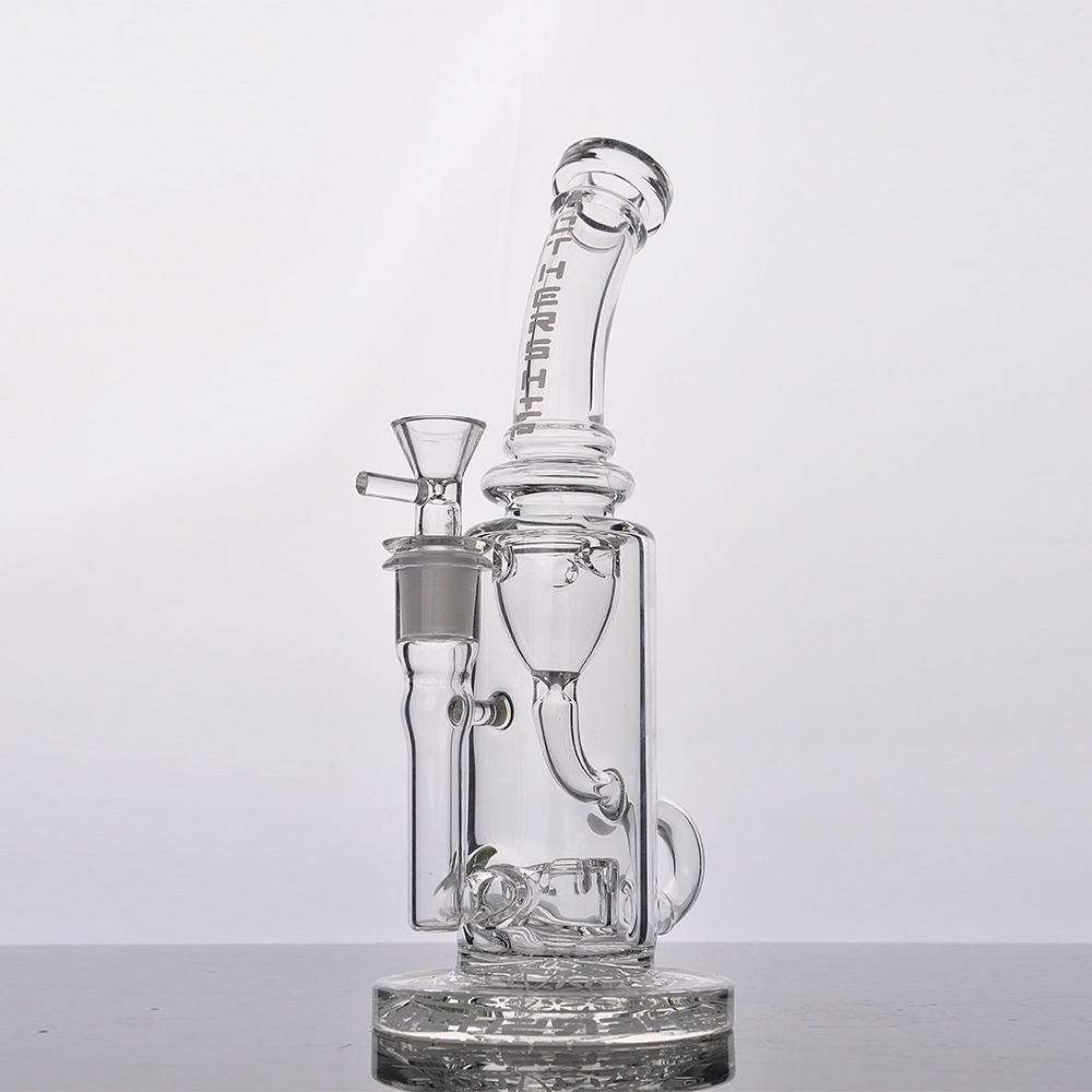 Fab Egg Recycler Bong Fumo di narghilè Pipa ad acqua in vetro spesso con Percs diffuso Concentrato Dab Rig Bubblers con giunto da 14 mm