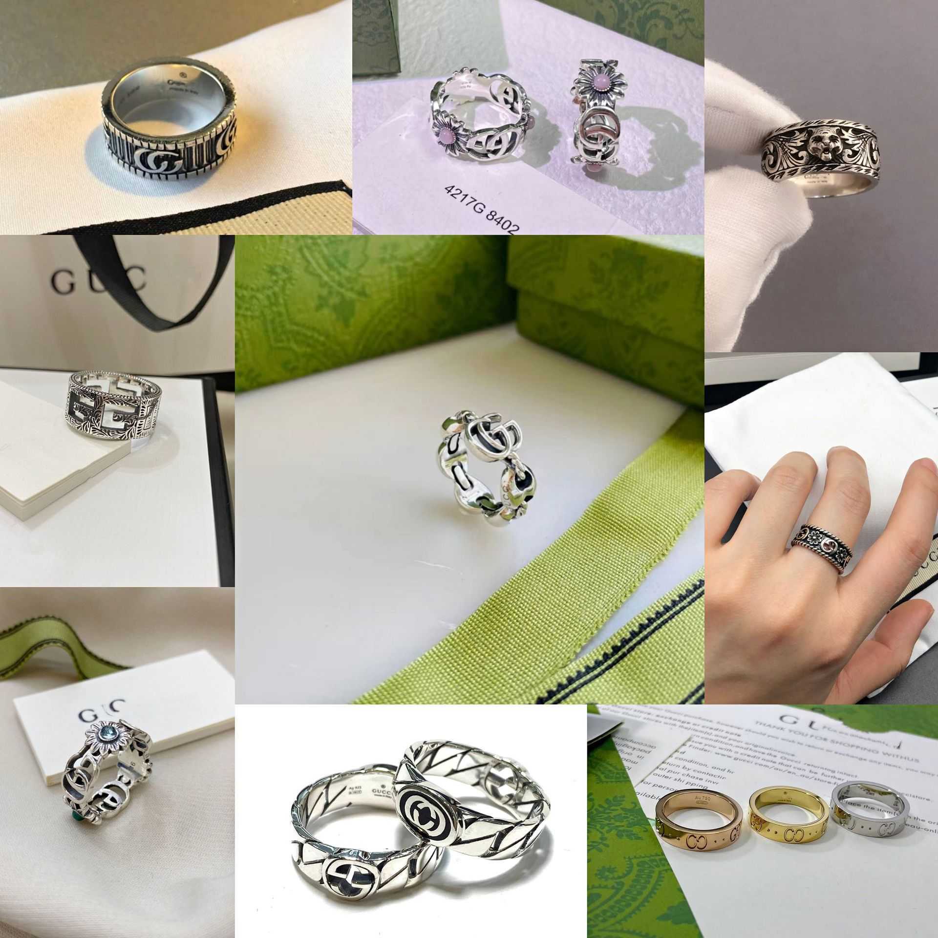 70% OFF 2023 Nouveaux bijoux de mode de haute qualité de luxe pour l'argent Double vieux coeur émail Couple Daisy Snake Ring Chaos japonais et coréen