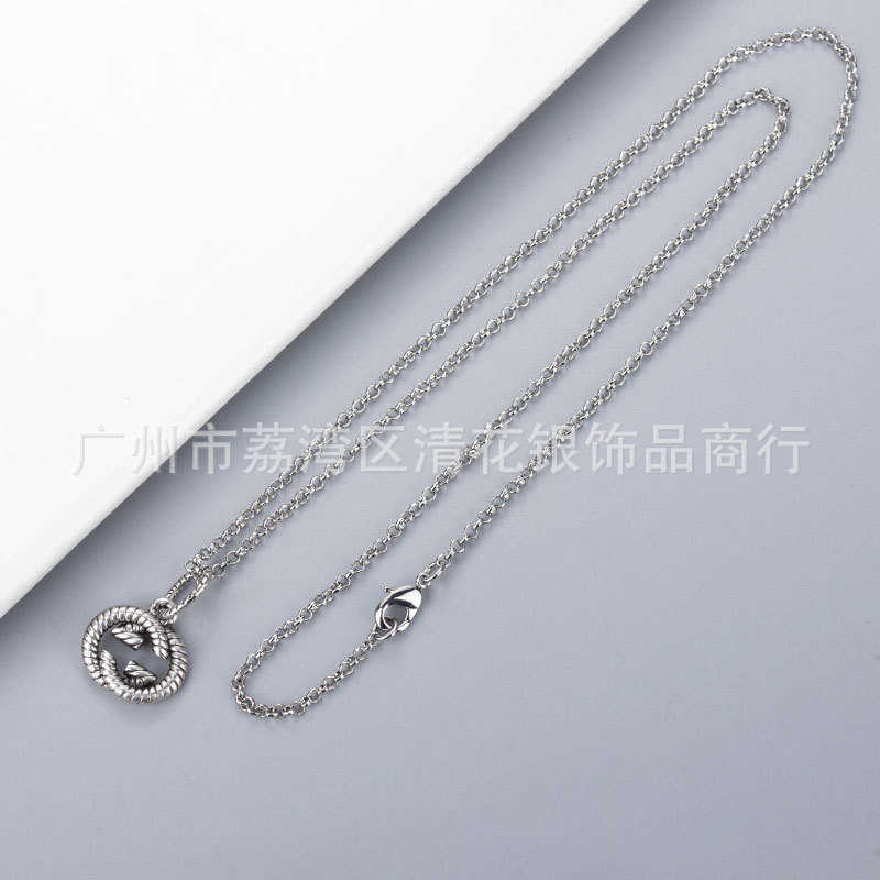 Factory wholesale 2023 New Luxury High Quality Fashion Jewelry for same antique double pattern hip hop Necklace sweater chain new jewelry