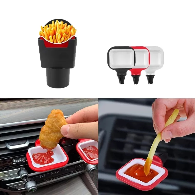 Handverktyg Portable Universal Sauce Holders Stand Dip Clip Car Ketchup Rack Basket Dopping Dopping