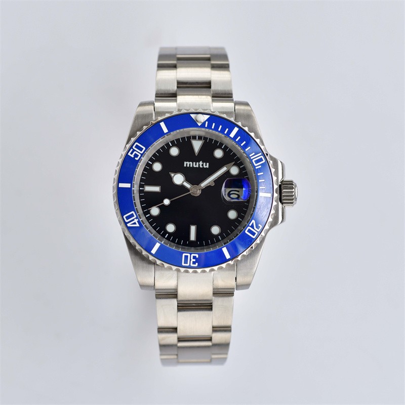 Mens Automatic Mechanical Ceramics 41mm submariner Montres Entièrement en acier inoxydable Fermoir coulissant Montres-bracelets de natation Montre lumineuse en saphir U1Montre de luxe