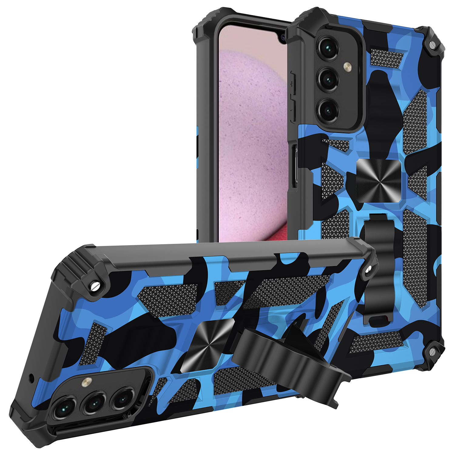 Casos de camuflagem para OnePlus 11 10 9 ACE NORD N10 N100 N200 PRO OPPO A17 A54 A74 A93 A55 A16S Stand Phone Fundas Shopproof Case à prova de choque