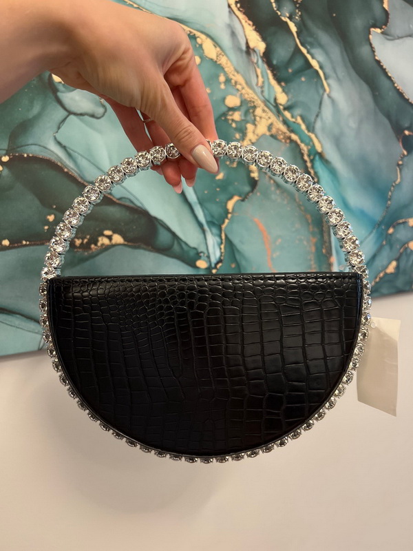 HBP strass poignée circulaire sac de soirée femmes 2023 nouveau concepteur élégant diamants rond rouge pochette sac à main dames Chic sac à main fête