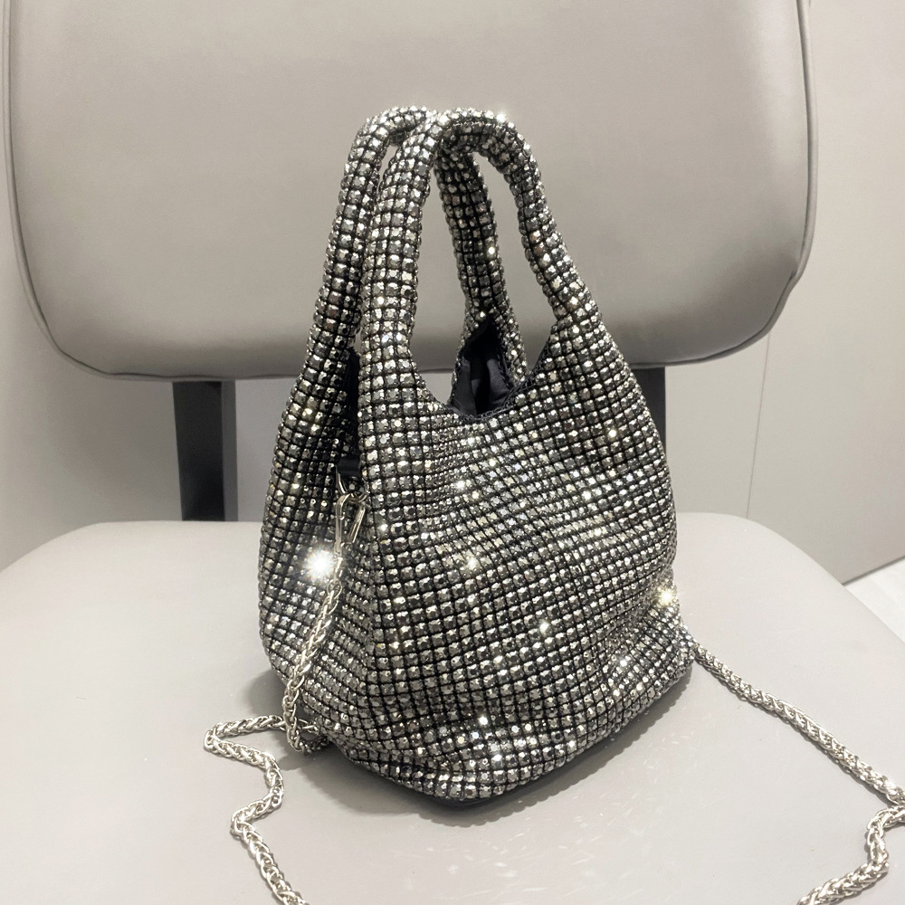 HBP Poignée Strass Pochette de soirée Sacs à main et sac à main de luxe Designer sac à bandoulière Hobo Brillant Cristal Embrayage sac à main sac seau