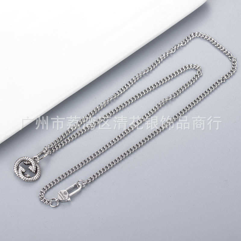Factory wholesale 2023 New Luxury High Quality Fashion Jewelry for same antique double pattern hip hop Necklace sweater chain new jewelry
