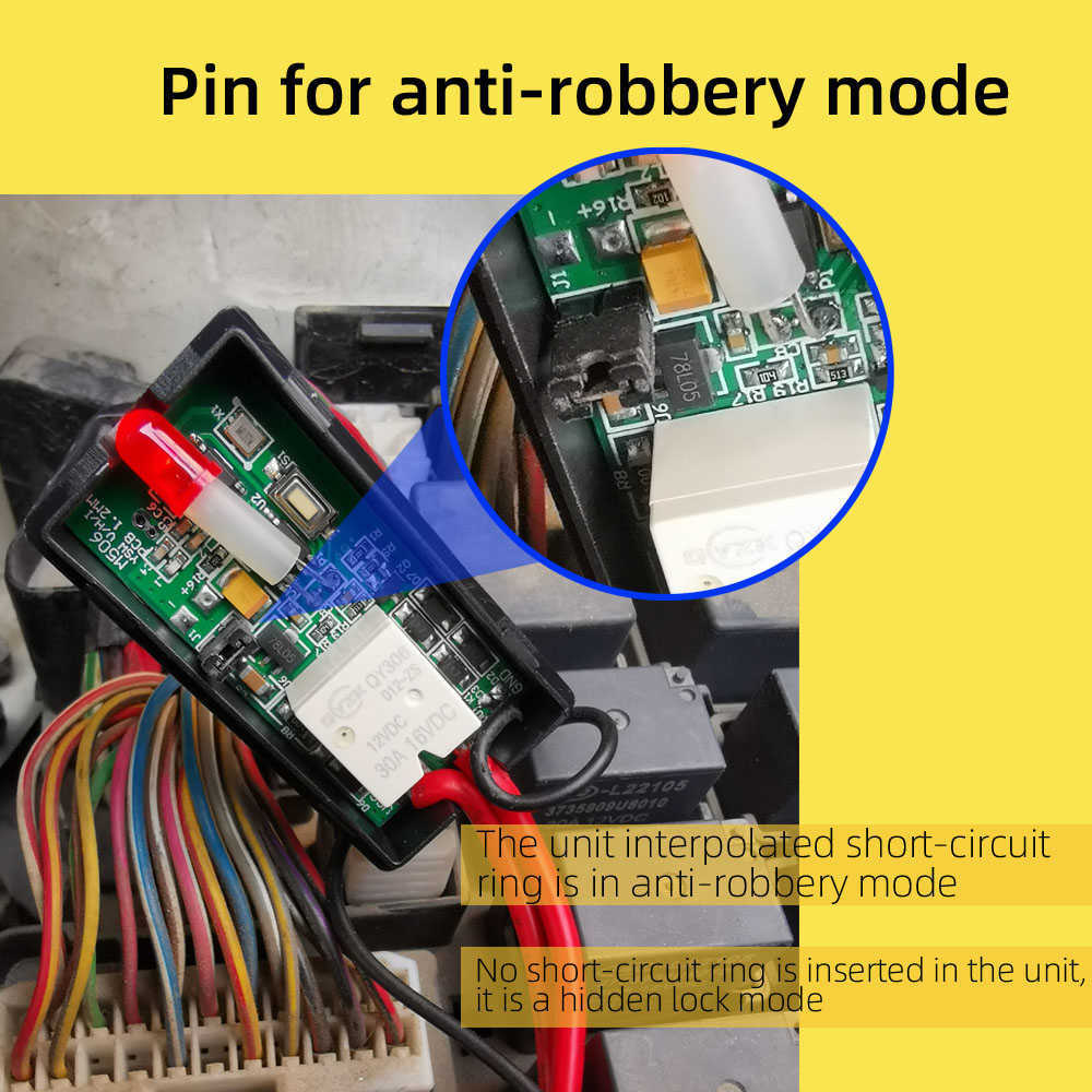 2024 RFID Car Immobilizer Moteur Lock Intelligent anti-Hijacking et Circuit Cut Off Verrouiller automatiquement et déverrouiller le moteur de voiture