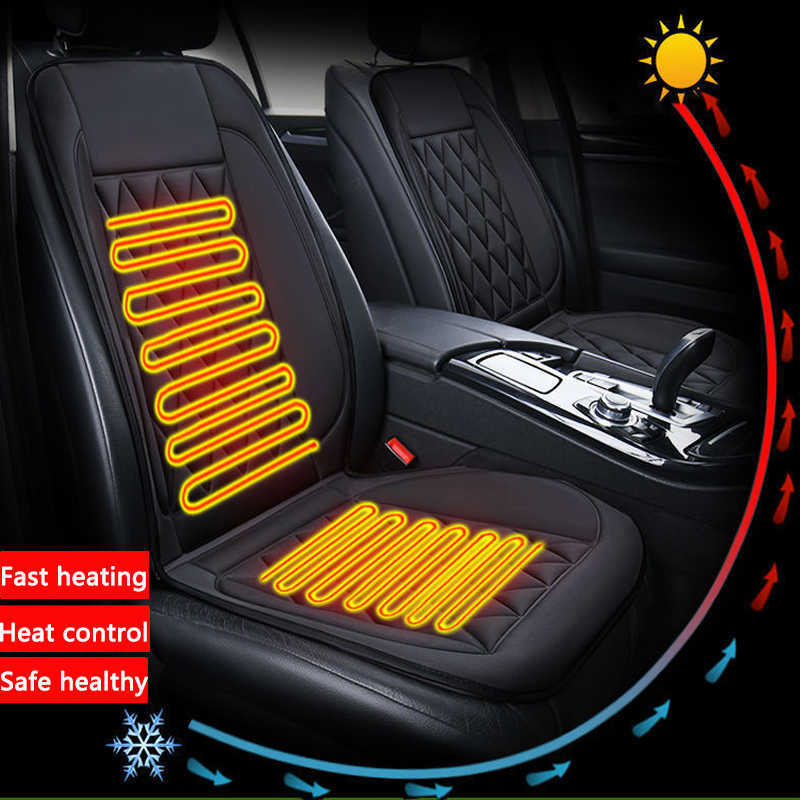 2024 12V chauffage de siège de voiture housses de coussin en soie brute coussin chauffant électrique de voiture couverture chauffante de siège d'hiver accessoires de voiture coussin chauffant de siège automatique d'hiver