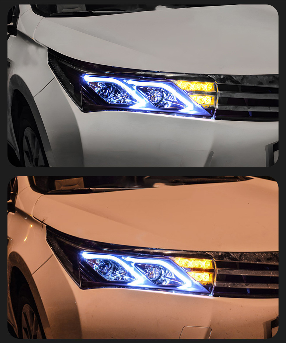 LED Glühbirne Scheinwerfer Für Toyota Corolla 20 14-20 16 Kopf Lichter Benz Stil Ersatz Tagfahrlicht Scheinwerfer