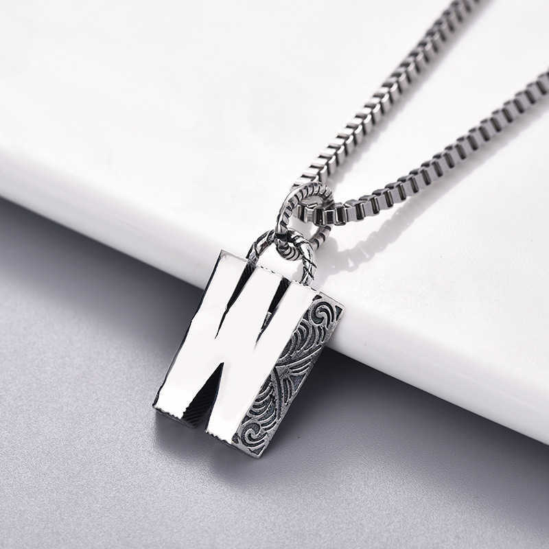 Fashion Collection 2023 New Luxury High Quality Fashion Jewelry for W-style ancient silver with 26 letters in English