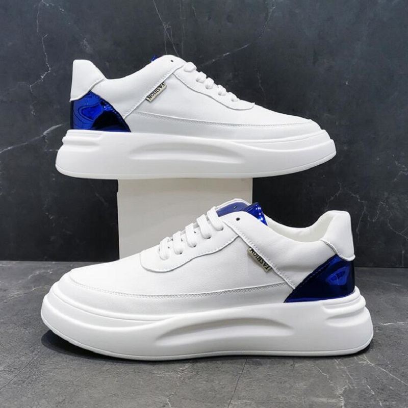 High Top Fashion Breathable Daily White Shoes Classic Wear Resitant Sneakers Hip Hop Thick Bottom Casual Sneakers D2A38