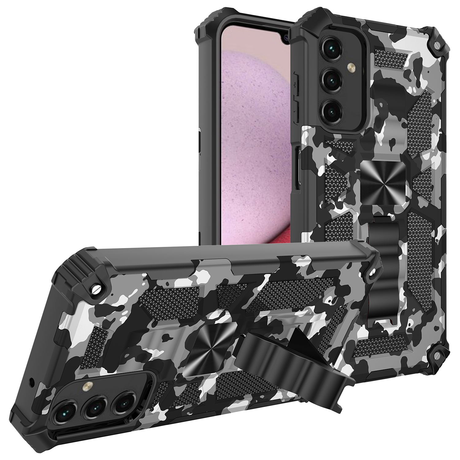 Casos de camuflagem para OnePlus 11 10 9 ACE NORD N10 N100 N200 PRO OPPO A17 A54 A74 A93 A55 A16S Stand Phone Fundas Shopproof Case à prova de choque