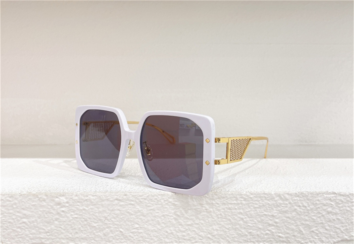 nouvelles lunettes de soleil de créateurs pour femmes pour femmes mode lunettes rétro vintage carré maille lunettes de conception de temple creux avec UV400 surdimensionné sont livrés avec étui d'origine