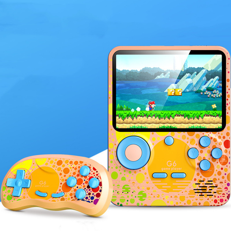 Два игрока G6 Portable Game Players 666 в 1 ретро -видеоигры консоль портативная цветная игра проигрыватель телевизор Consola AV вывод с функцией зарядки мобильного телефона