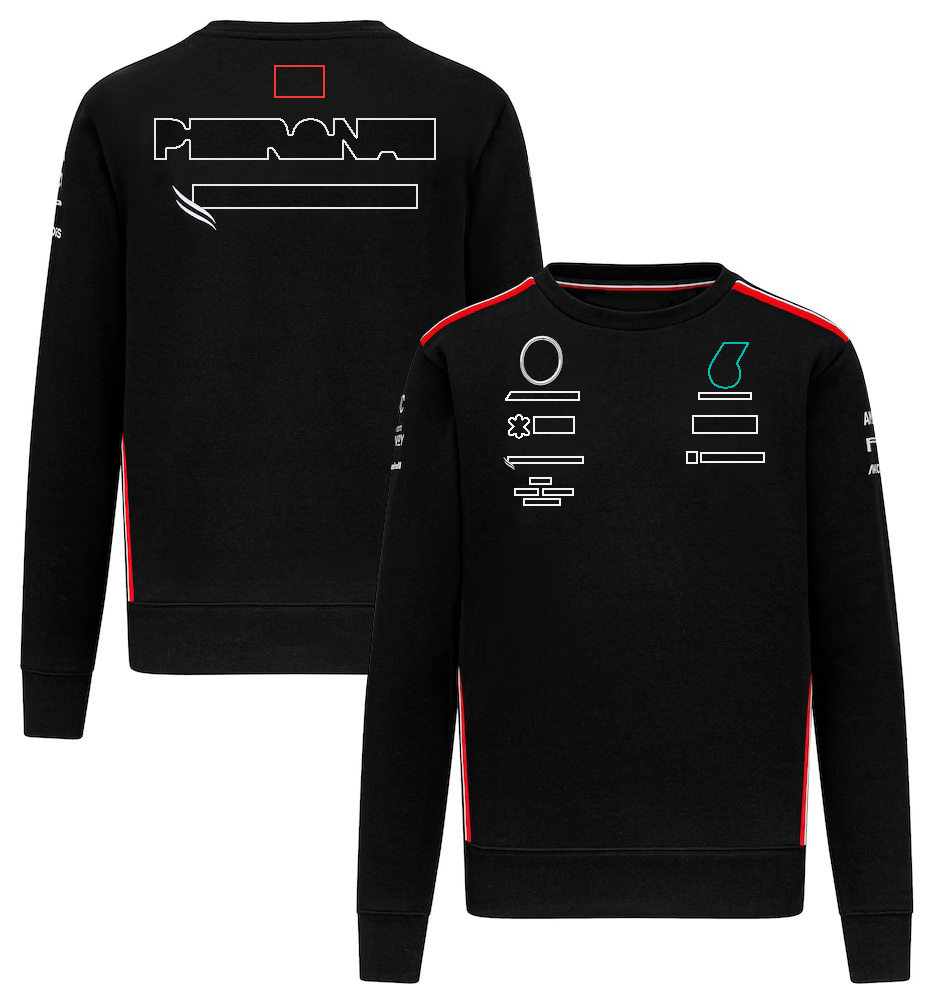 2023 F1 Hoodie Formula 1 Official Black Hoodie Sweatshirts New Season Team Uniform Racing Clothing Same Men's Loose Hooded Sweat