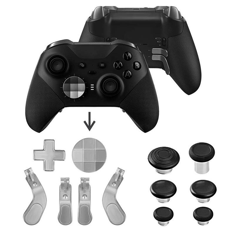 Set di pulsanti di ricambio in metallo accessori di gioco mod levetta controller Xbox One Elite serie 2