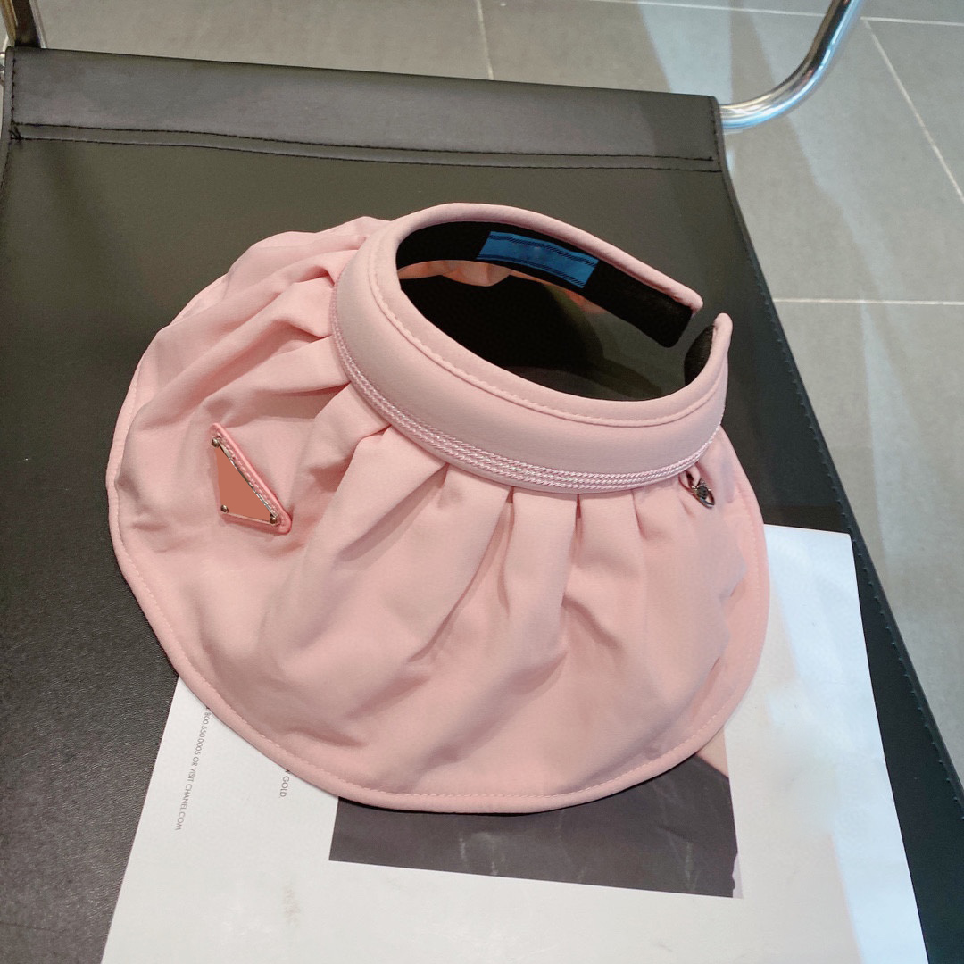 Cappelli a tesa larga da donna le vacanze estive color caramella, protezione solare e visiere di ventilazione viaggi all'aperto