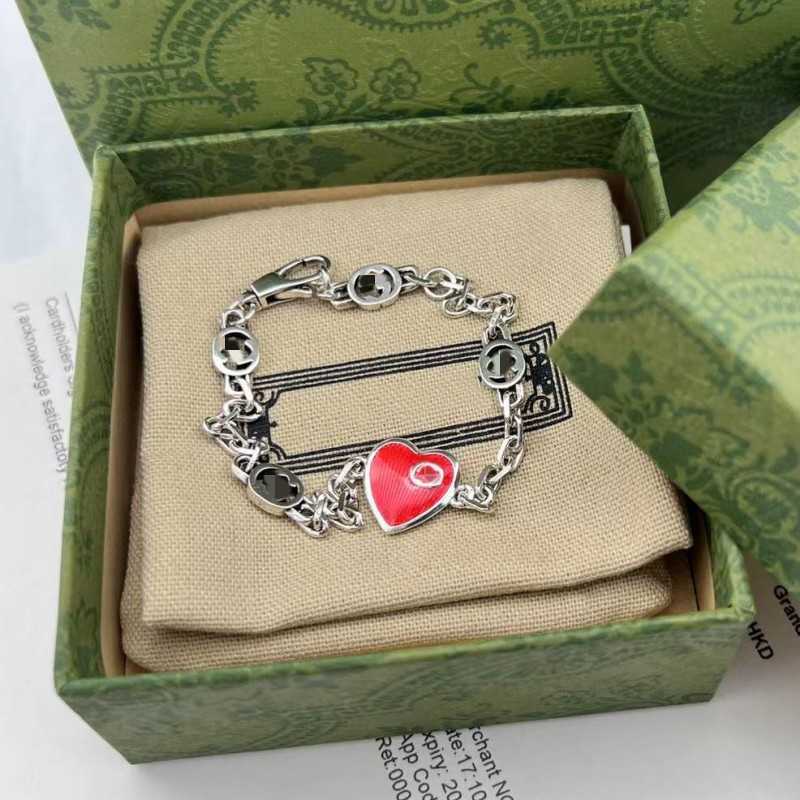 70% DE DESCUENTO 2023 Nueva joyería de moda de lujo de alta calidad para doble rojo azul esmalte corazón collar amor pulsera gota pegamento mujeres pendientes Versátil Simple