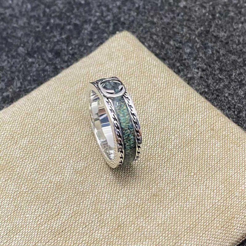 70% OFF 2023 New Luxury High Quality Fashion Jewelry for sterling silver double enamel made of old elf love fearless couple ring Valentine's Day gift