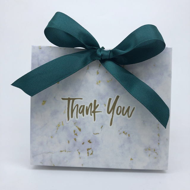 Держатели креативных услуг мини -серые мраморные подарочные пакеты для свадебной вечеринки для детских душевых бумажных коробок с шоколадным шоколадным пакетом