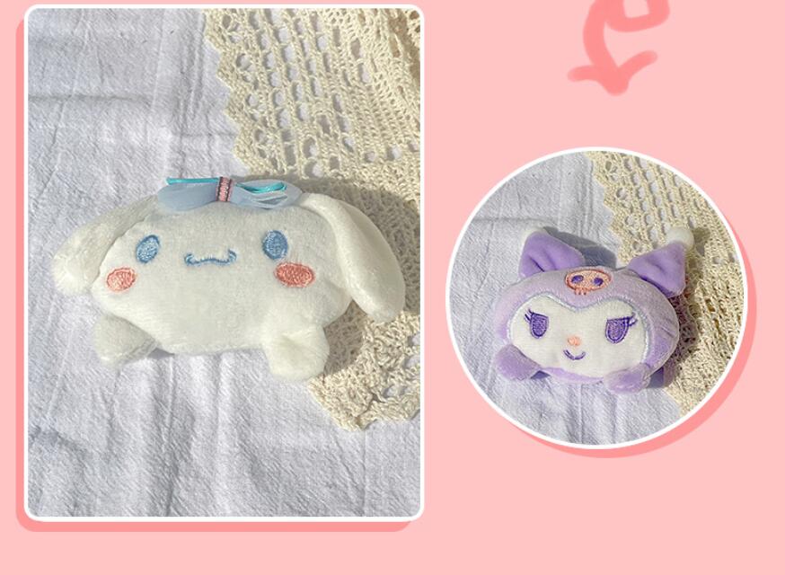 Cartoon Plüsch Kuromi Pompompurin Schmuck Broschen Mode Mädchen Brosche Kleidung Tasche Hut Zubehör