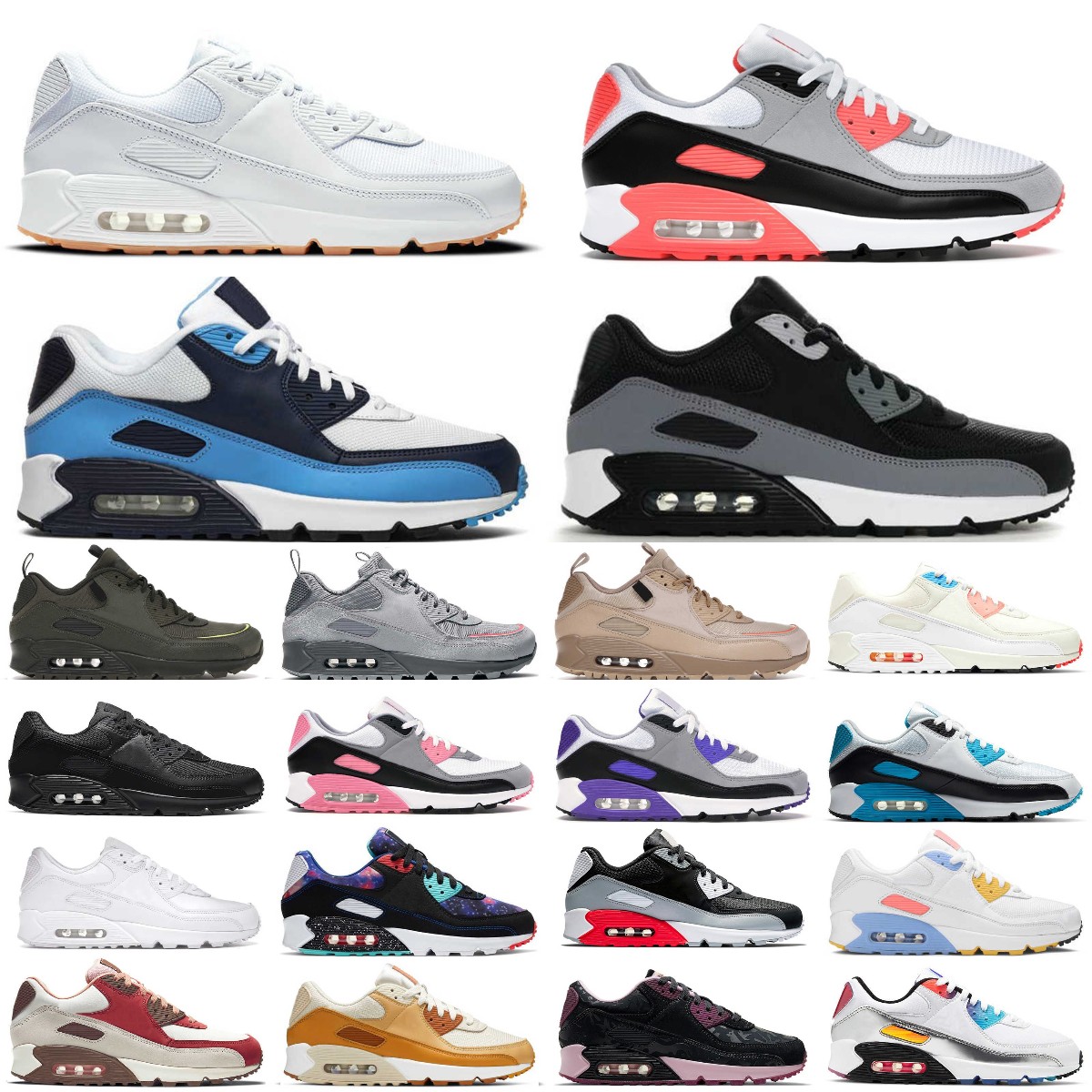 Classic 90s Running Shoes Men Sneakers Triple White GS Black Leather Mesh Gym Red Cny Avancable Mujeres Sports Trainer Surfion Cushion Surfaz Eur 36-45