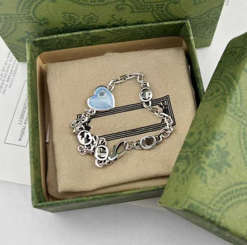 20% OFF 2023 New Luxury High Quality Fashion Jewelry for Double Red Blue Enamel Heart Necklace Love Bracelet Drop Glue Women Ear Studs Versatile Simple