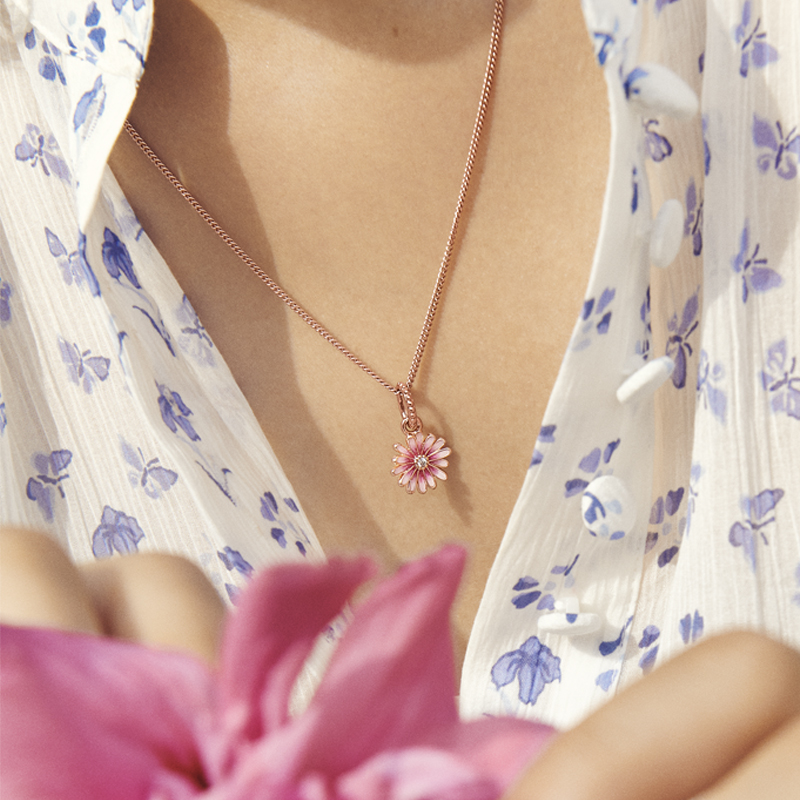 925 Silver Fit Pandora ожерелье кулон сердце женская мода ювелирные изделия Color Moments ожерелья ключицы якорь цепи