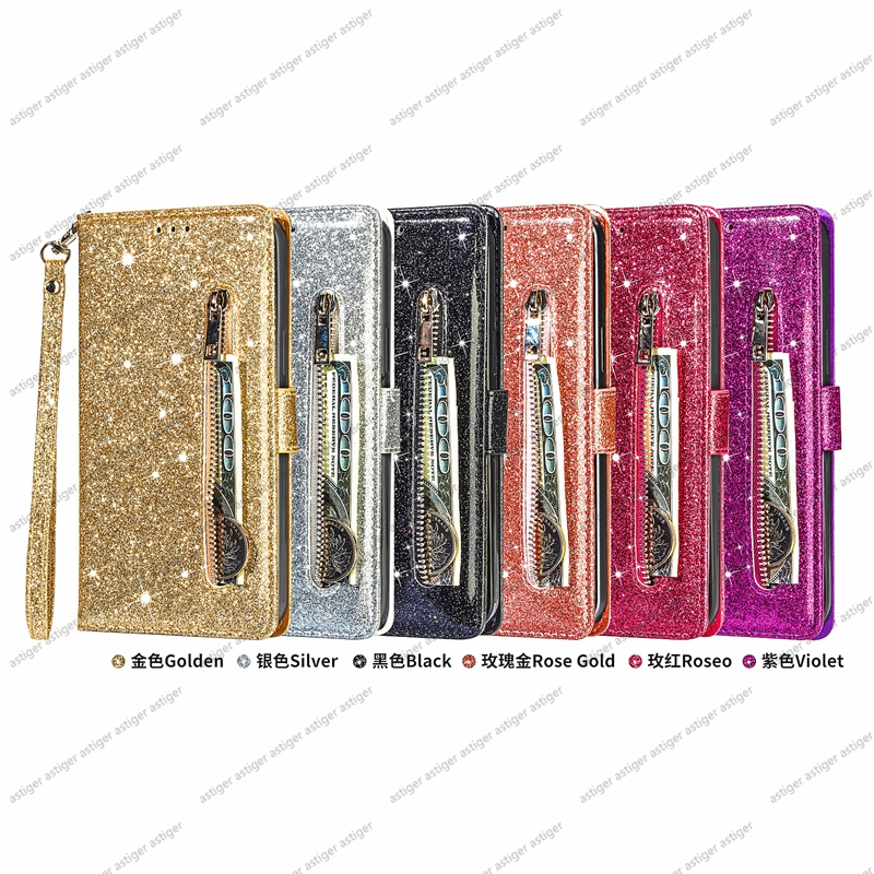 PU Leather Case for iPhone 14 13 12 11 Pro Max XR XS 6 7 8 Plus Phone Case Glitter Wallet Card Slot Slot Slote Slote Slote Luxury Admicale Fashion Form