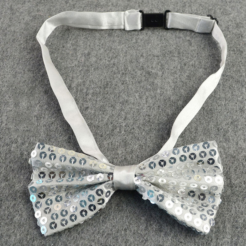 Fashion Bow Tie For Boys Girls Adjustable Sequins Bowtie Dance Bowknot Wedding Party Shiny Sequins Stage Performance Bow Tie