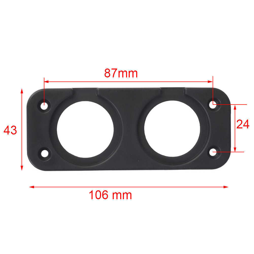 UPPDATERING 1/2/3/4 DIY -bil USB -laddare Switch Voltmeter Panel för Marine Cigarette Lighter Voltmeter Power Outlet Socket Panel Mount Holder