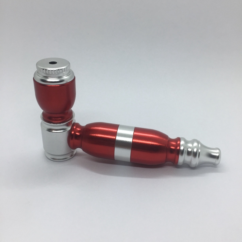 Cool Colorful Aluminium Pipes Torpedo Style Dry Herb Tobacco Portable Filter Silver Screen Removable Handpipes Hand Smoking Easy Clean Cigarette Holder