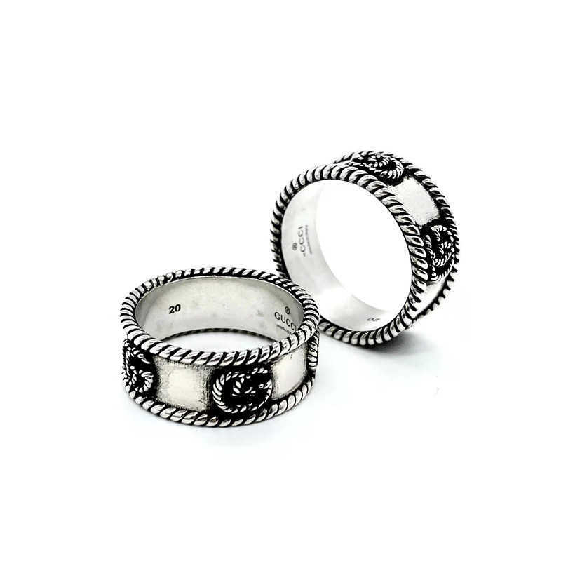 95% OFF 2023 New Luxury High Quality Fashion Jewelry for new silver double three-dimensional old linen lace ring is the same style for lovers