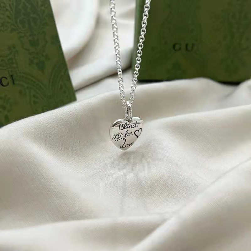 95% OFF 2023 New Luxury High Quality Fashion Jewelry for silver flower bird love necklace male and female lovers heart made of old sweater chain accessories