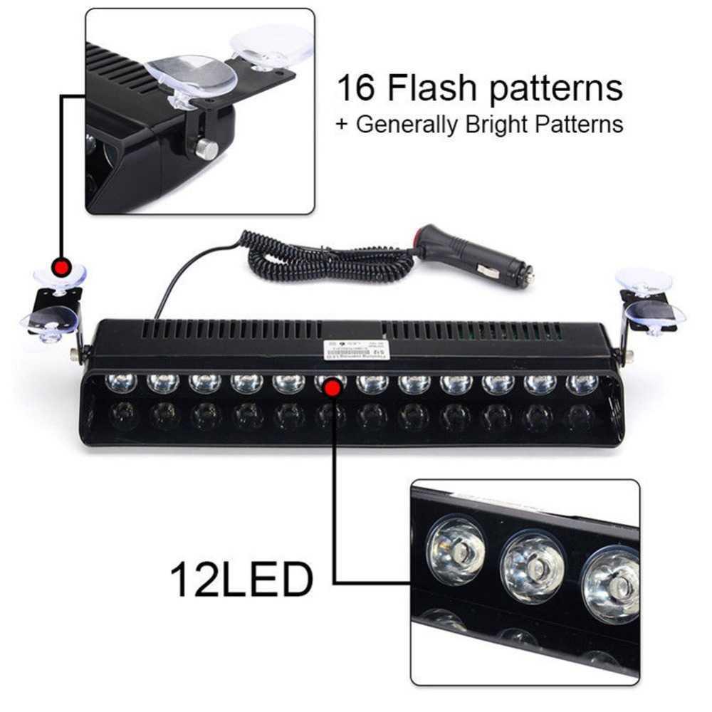 Nowy 12V 12W awaryjne światło stroboskopowe Led światło ostrzegawcze czerwony niebieski bursztynowy biały Led migacz wieża ostrzegawcza światło samochodowe lekki montaż