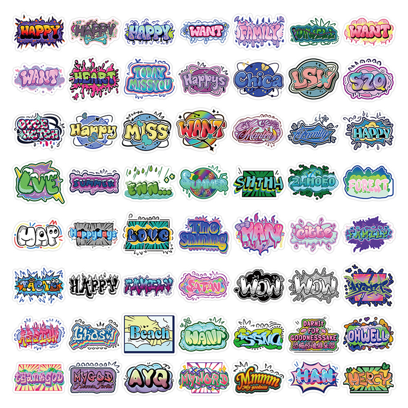 Motivational Phrases Stickers Inspirational Life Quotes Graffiti Kids Toy Skateboard car Motorcycle Bicycle Sticker Decals Wholesale